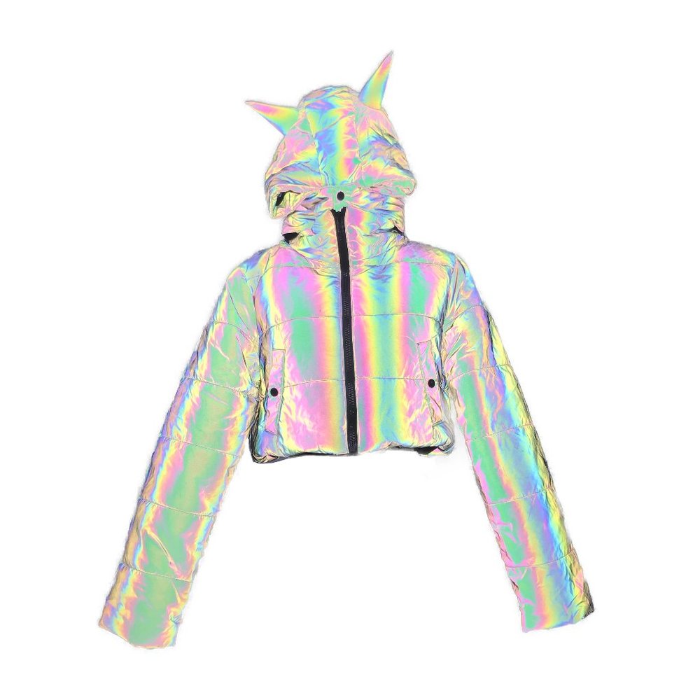 Dolls Kill Night Savage Signalz Reflective Jacket